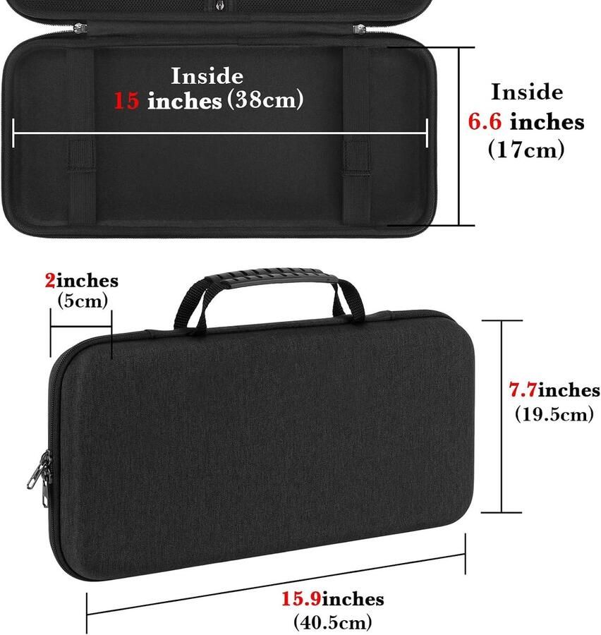 Hard Travel Case Compatibel met TKL Tenkeyless Draadloos Bedraad Toetsenbord Computer 87 Toetsenbord Draagtas Beschermende Opbergdoos Tas
