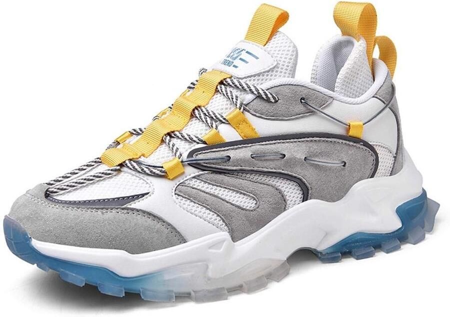 Hardloopschoenen Heren Lace-up Sneakers Wit Grijs - Foto 1
