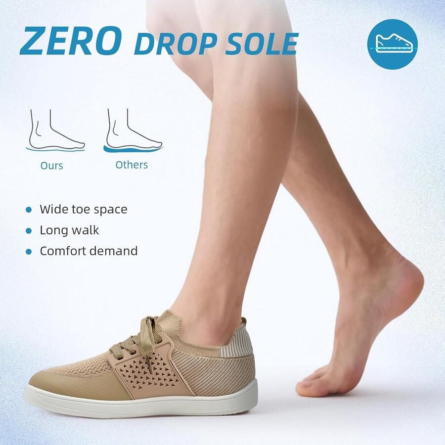 Hardloopschoenen voor en ade d licht comfortabel zero-drop met brede neus casual sneakers