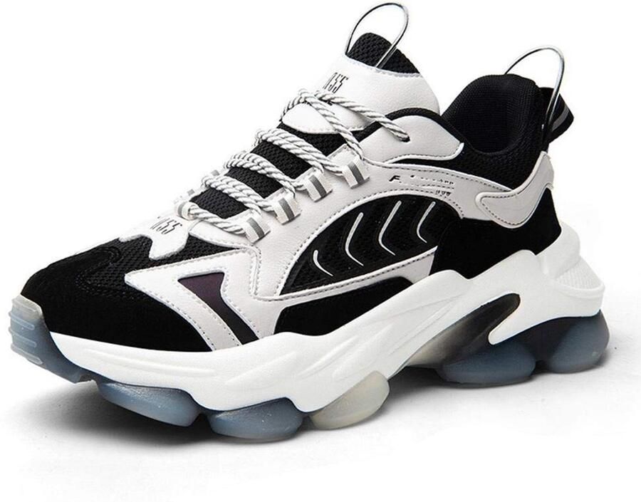 Hardloopschoenen Geheugenfoam Zwart Wit