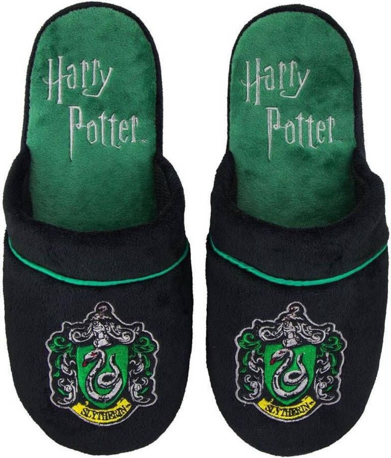 Harry Potter Sloffen -M L- Slytherin Zwart Groen