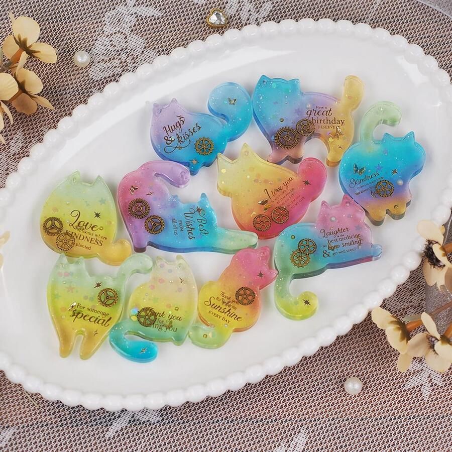 Hars Mallen Siliconen Sleutelhanger Mal Sieraden Epoxy Mallen Schattige Dieren Gietmal voor DIY Halsketting hanger Charm Geschenken voor Vrouwen Meisjes