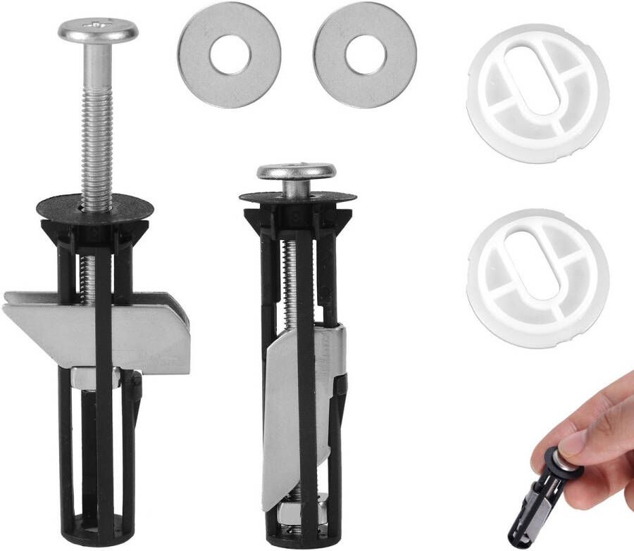 Heavy Duty Toilet Seat Bevestigingsbout Kit Waterdichte Roestvrijstalen Toiletdeksel Schroeven Universele Zitting Scharnieren Bouten Bevestigingsbout Vervangingsset voor Badkamer Toilet