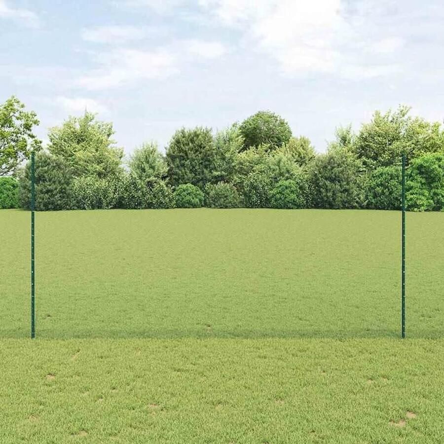 Hekpalen 11 stuks U-profiel groen staal zeshoekig hek groen 1 6 x 50 m staal tuinhekken draadomheining voor hekken groentebedden kippenren weideperceel