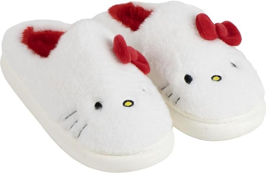 Hello Kitty Sloffen Wit Dames & Meisjes Warm & Zacht Antislip Zool Officieel Sanrio - Foto 2