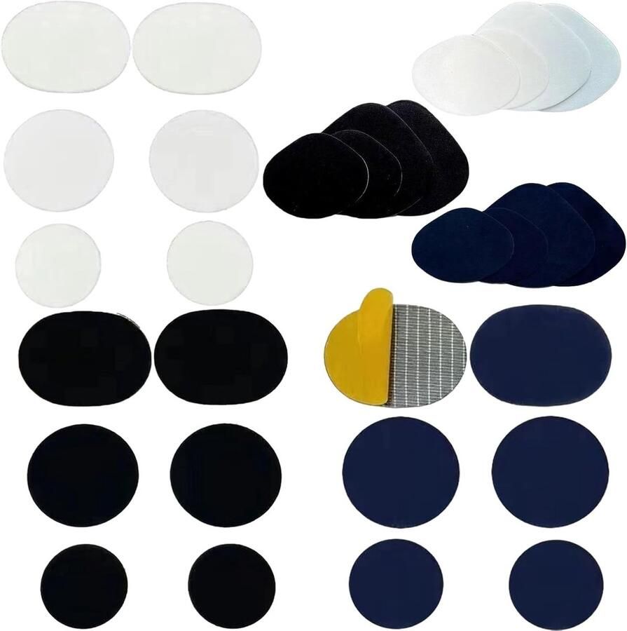 Herbruikbare Zelfklevende Reparatie Patches voor Schoenen 24 Stuks Ronde Patches voor Sneaker Gym Schoen en Hakken Reparatie Kits