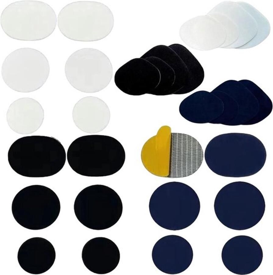 Herbruikbare Zelfklevende Reparatie Patches voor Schoenen 24 Stuks Ronde Patches voor Sneaker Gym Schoen en Hakken Reparatie Kits