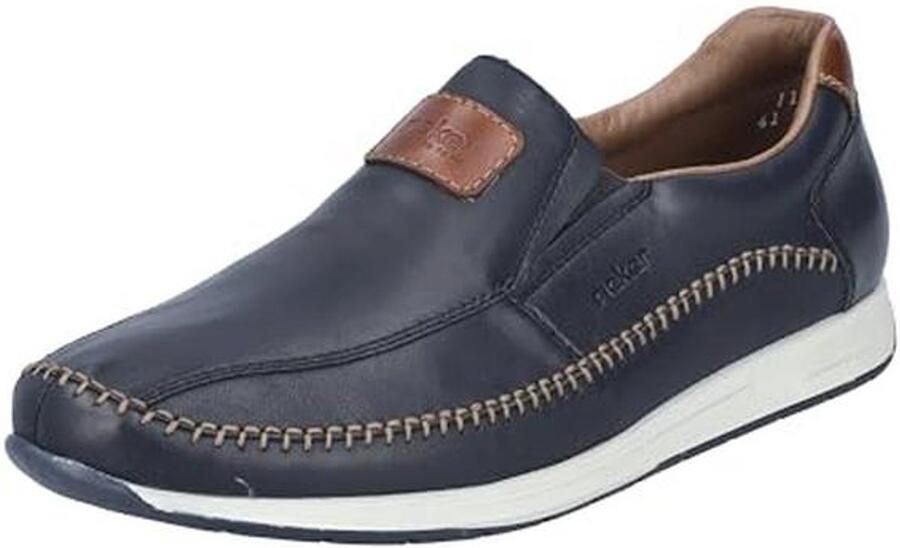 Heren 11962 Instapper Oceanblauw van Leer