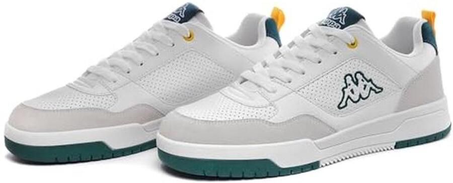 Heren Atletische Sneakers in Wit Beige met Rubberen Zool