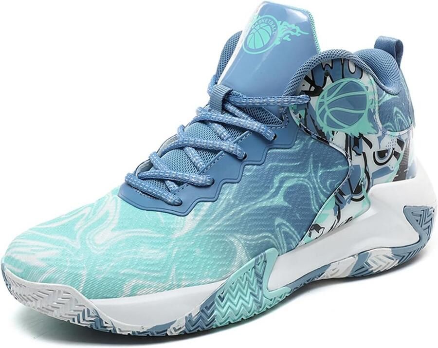 Heren Basketbalschoenen Hoog Comfortabele Sportsneakers voor Lopen en Outdoor