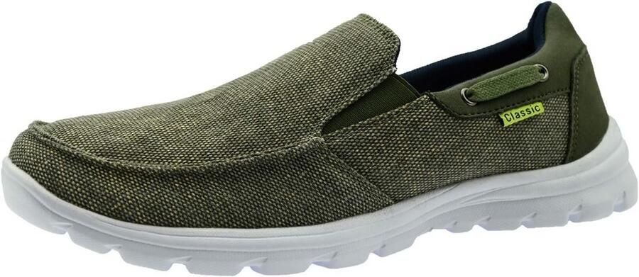 Heren Canvas Instappers Lichtgewicht Loafers Ademende Zomer Wandelschoenen