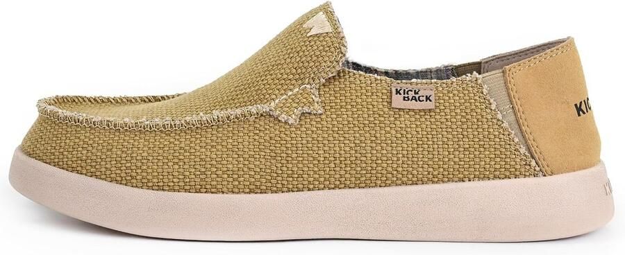 Heren Canvas Loafers Slip On Schoenen Zomerse Ontspanning Lichtgewicht Zool