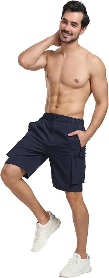 Heren Cargo Wand shorts voor de Zomer Lichtgewicht Sneldrogend en Ideaal voor Trekking met Ritszakken