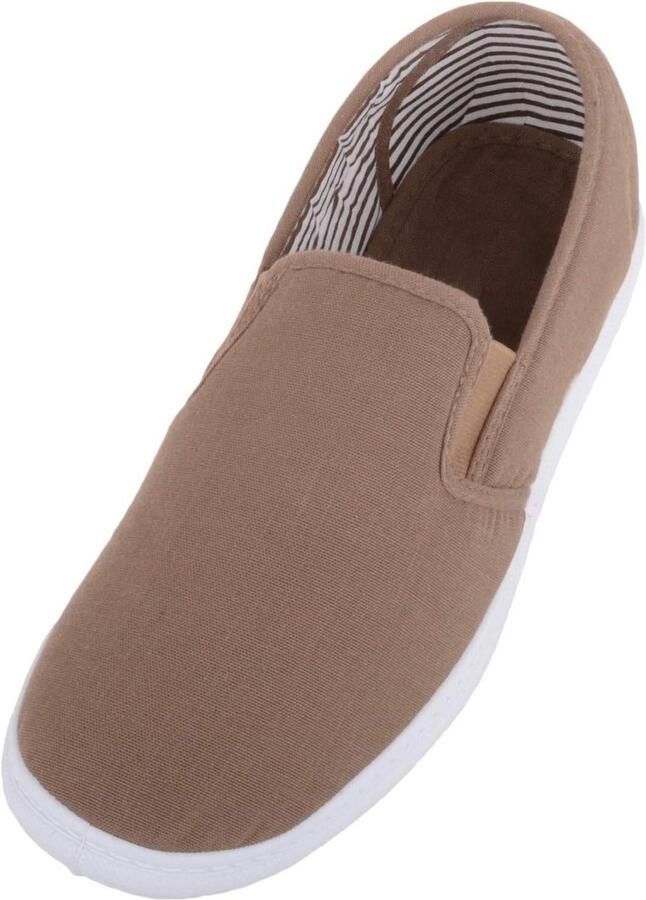 Heren Casual Canvas Instapschoenen met Streepdesign