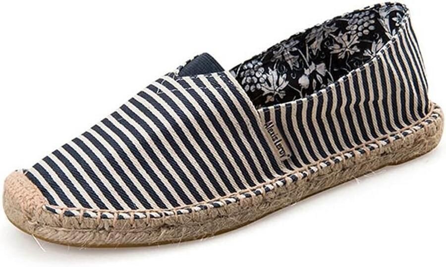Heren Casual Espadrilles Strepen Canvas Flats Zomer Schoenen