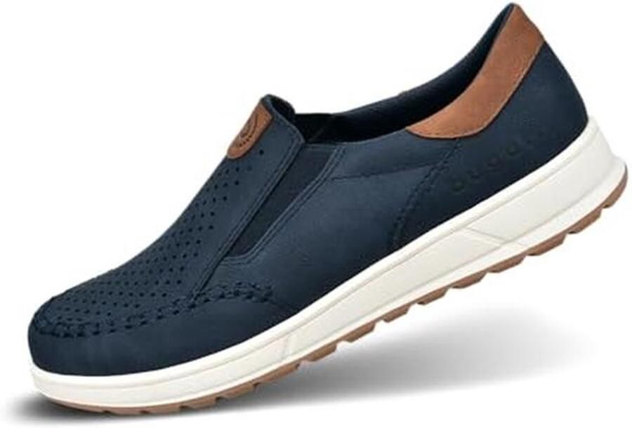 Heren Casual Slip-on Sneakers met Elastische Band en Logo