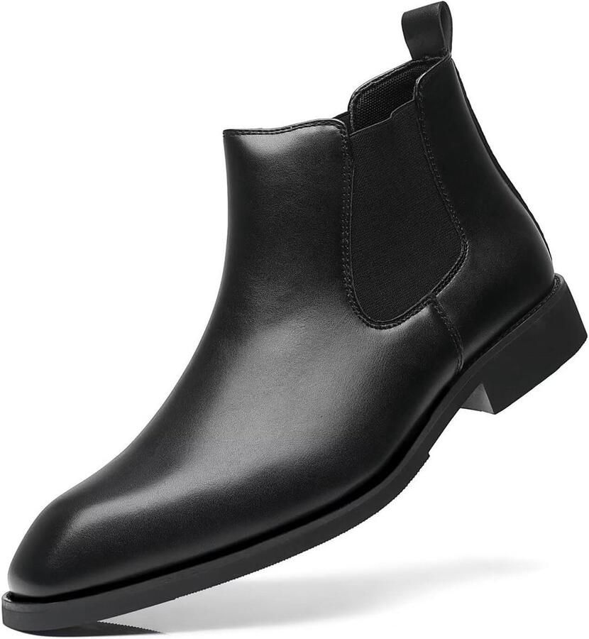 Heren Chelsea Boots Enkellaarzen Zakelijk Formele Instapschoenen