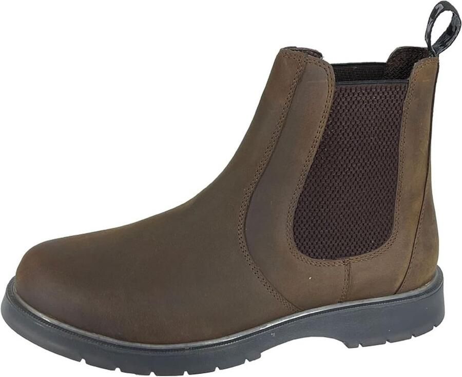 Heren Chelsea Boots Leer Waterbestendige Enkelhoge Laarzen met Sterke Zolen