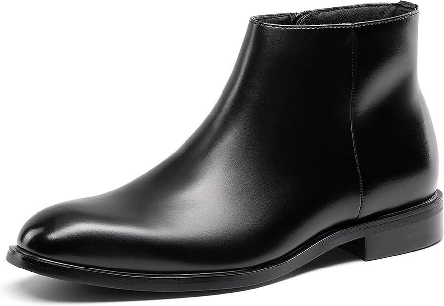 Heren Chelsea Boots met Ritssluiting Enkellaarzen Stijlvolle Leren Herenschoenen