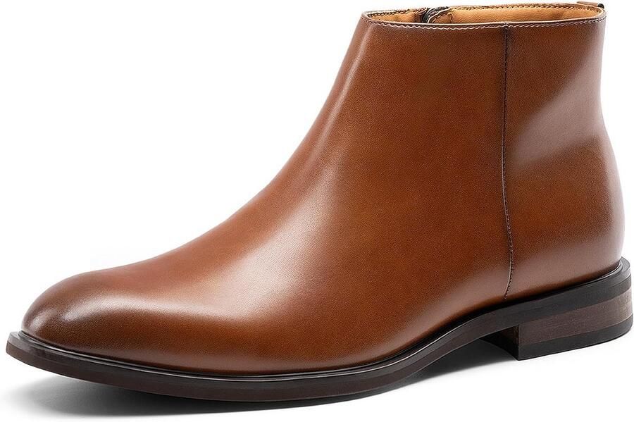 Heren Chelsea Boots met Rits Stijlvolle Leren Enkellaarzen voor Heren