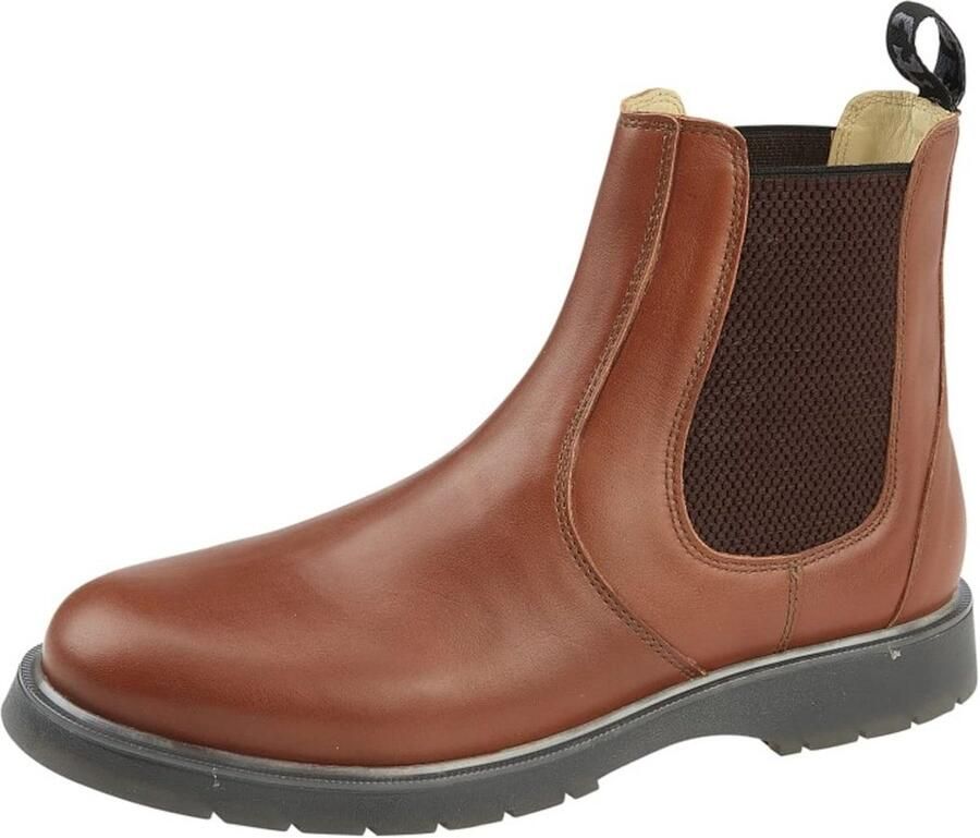 Heren Chelsea Boots van Leer met Elastische Inzet en Stevige Zool