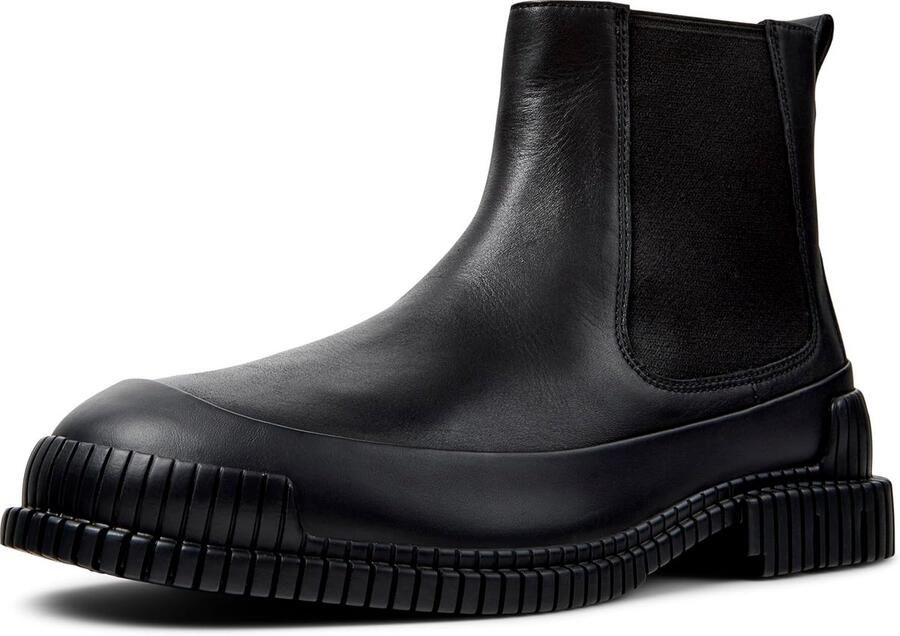 Heren Chelsea Boots Zwart Leer Comfortabele En Flexibele Enkellaarzen