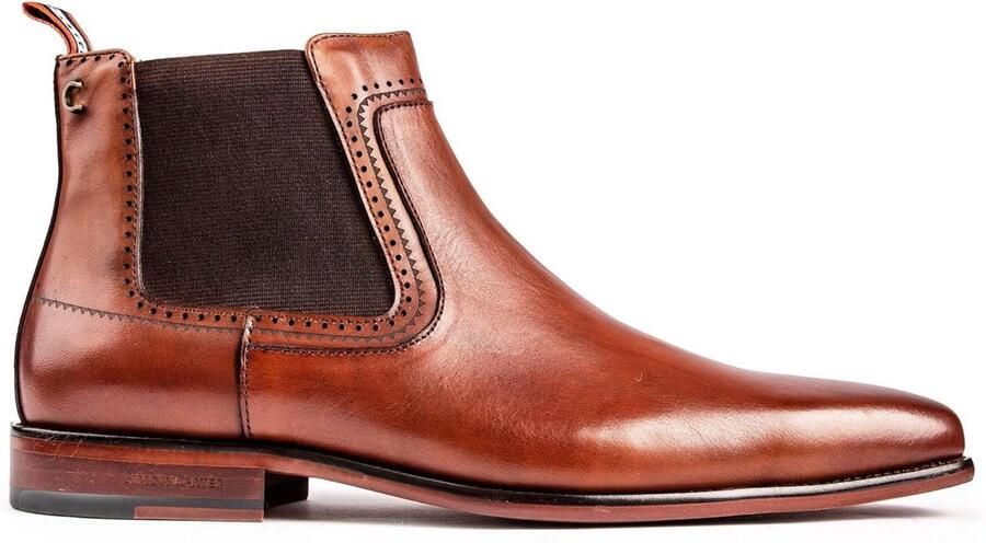 Heren Chelsea Boots Zwart Leer Pull-on Enkelboots - Foto 1