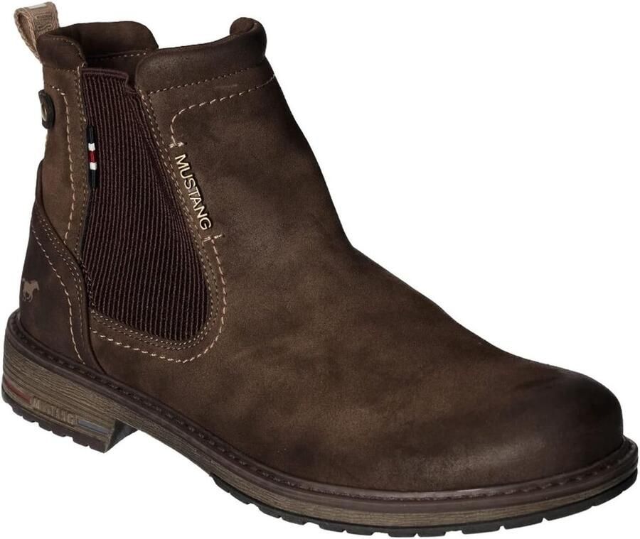 Heren Chelsea Laars Stijlvolle Herenschoen Dagelijks Gebruik Decoratieve Siernaden Bruin