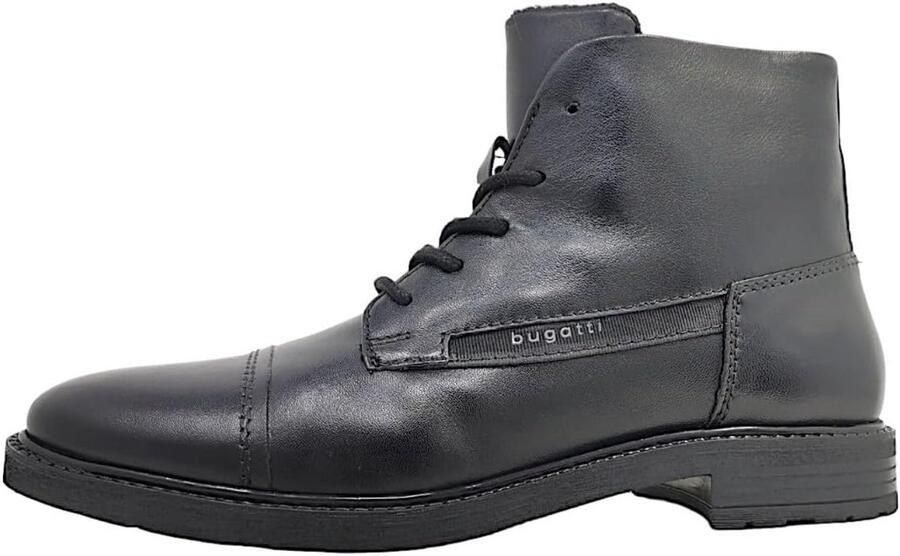 Heren Chelsea veterlaarzen van leer met blokhak