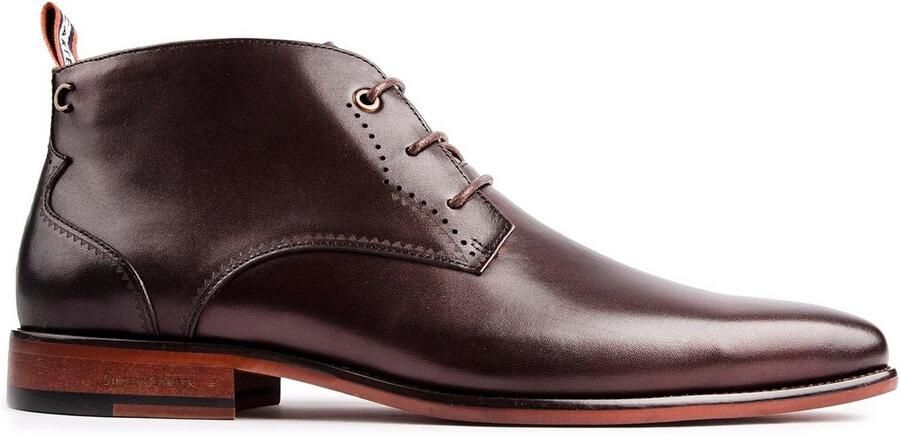 Heren Chukka Laarzen Bruin Leer Gepaard met Veterluiting en Fijne Details