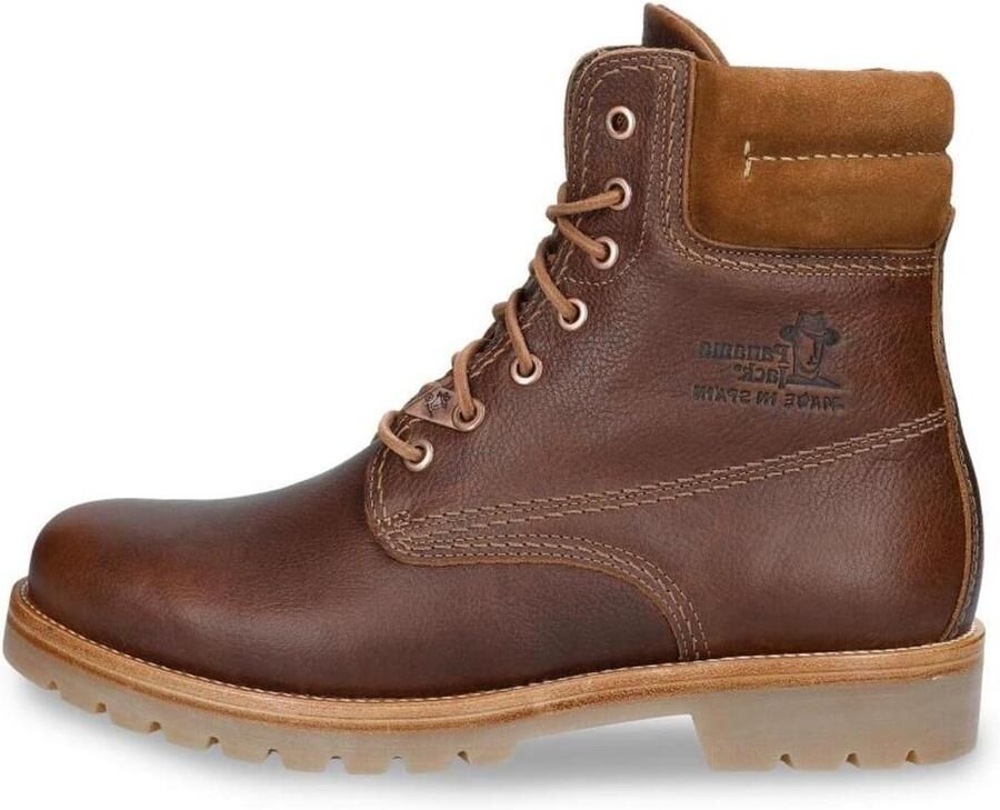 Heren Combat Boot Grijs Nubuck Leer Waterdicht met Warme Bontvoering