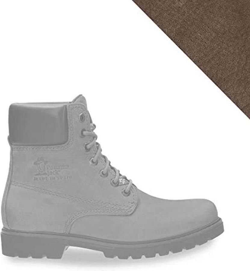 Heren Combat Boots in Bruin Nubuck Leer met Vetersluiting