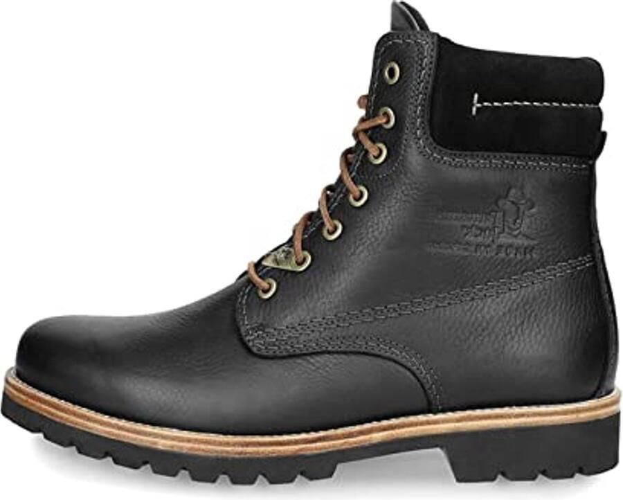 Heren Combat Boots van Leer met Binnenvoering van Natuurlijke Bont