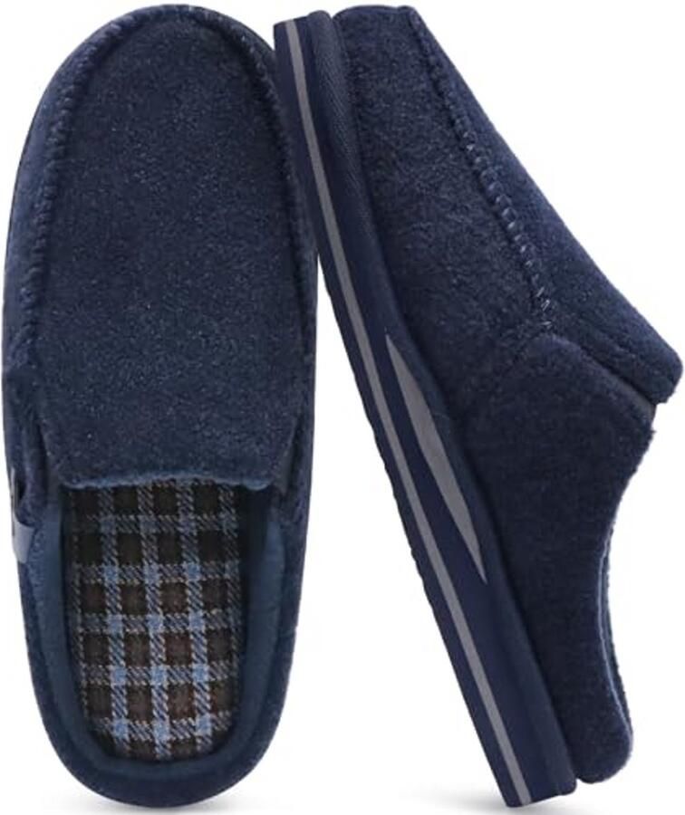 Heren Comfort Plüsch Slippers met Memory Foam Rutschfest en Warm