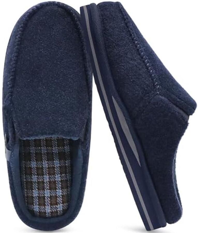 Heren Comfort Plüsch Slippers met Memory Foam Rutschfest en Warm