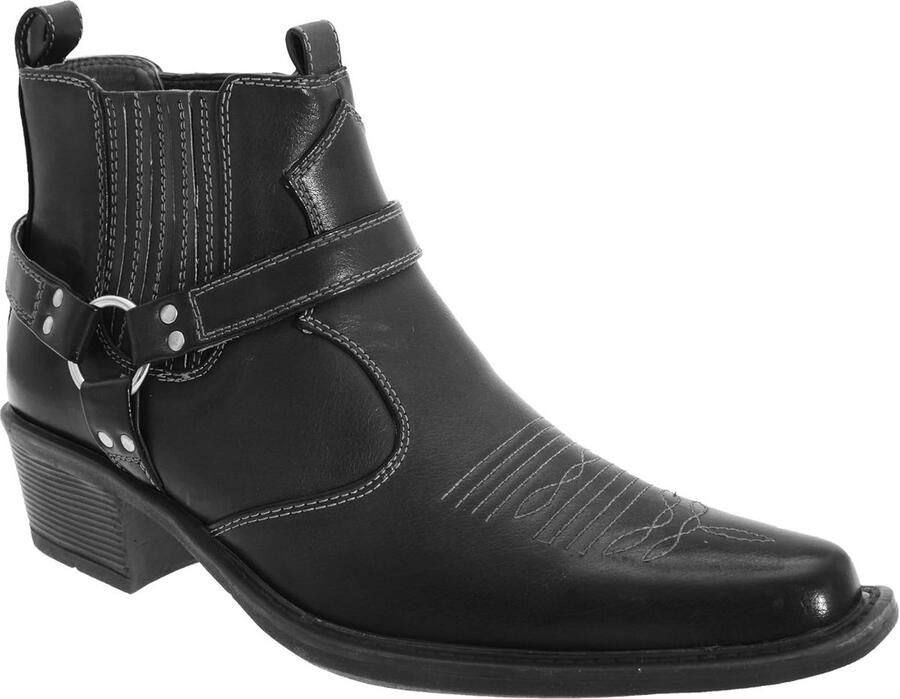 Heren Cowboylaarzen met Blokhok en Westernstijl Detail