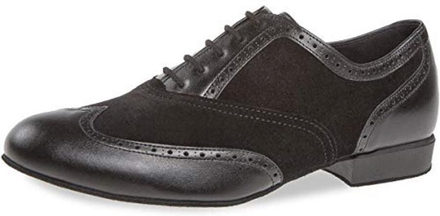 Heren Dansschoenen met Suède en Nappaleer in Zwart