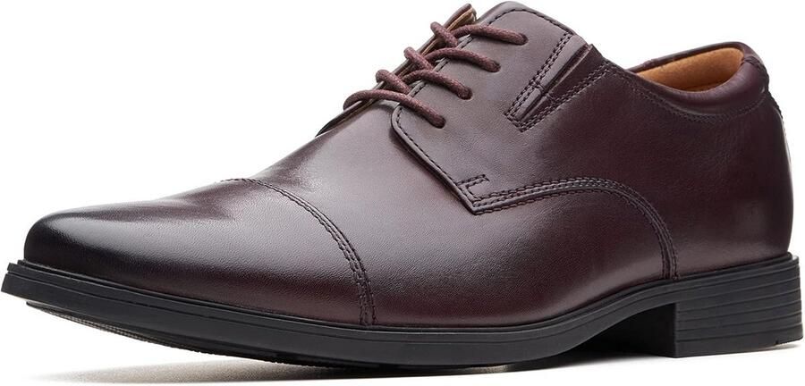 Heren Derby Schoenen met Cap Klassiek Leer & Comfort Voetbed