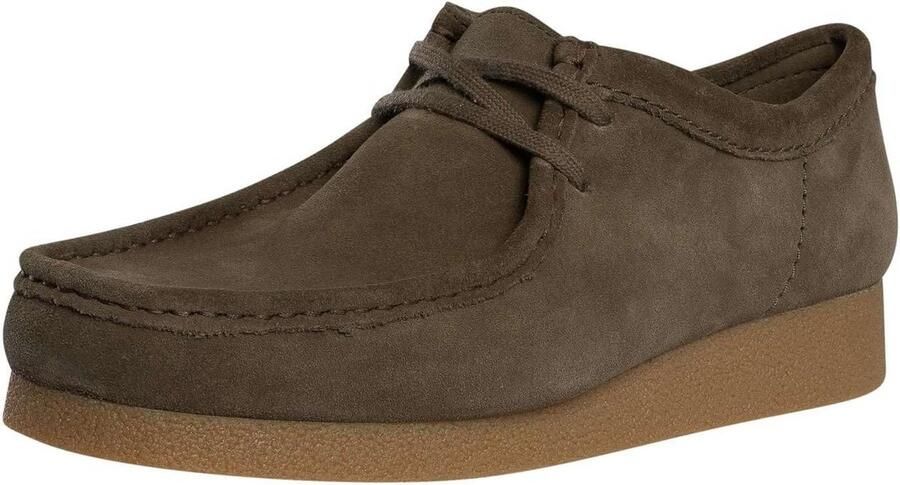 Heren Derby Schoenen Suède Comfortabel Platte Zool