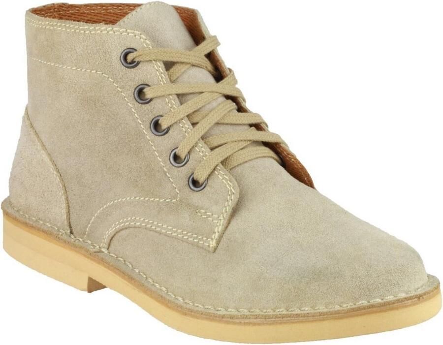 Heren Desert Boots Taupe Suède Veterboots
