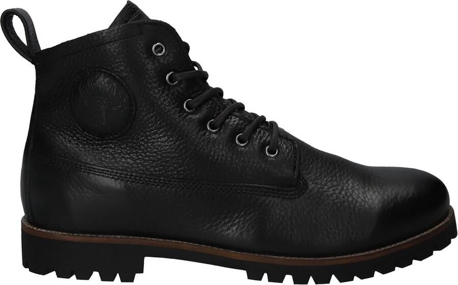 Heren Desert Boots Zwart Leer Lace-up Enkellaarzen Winterproof