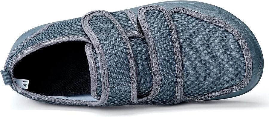 Diabetische Slippers 42 EU Grijs Comfortabel en breed Geschikt voor senioren ShopVlot