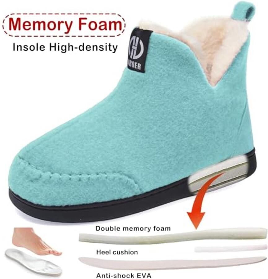 en vilten huislaarzen Pluche gevoerd winter pantoffels