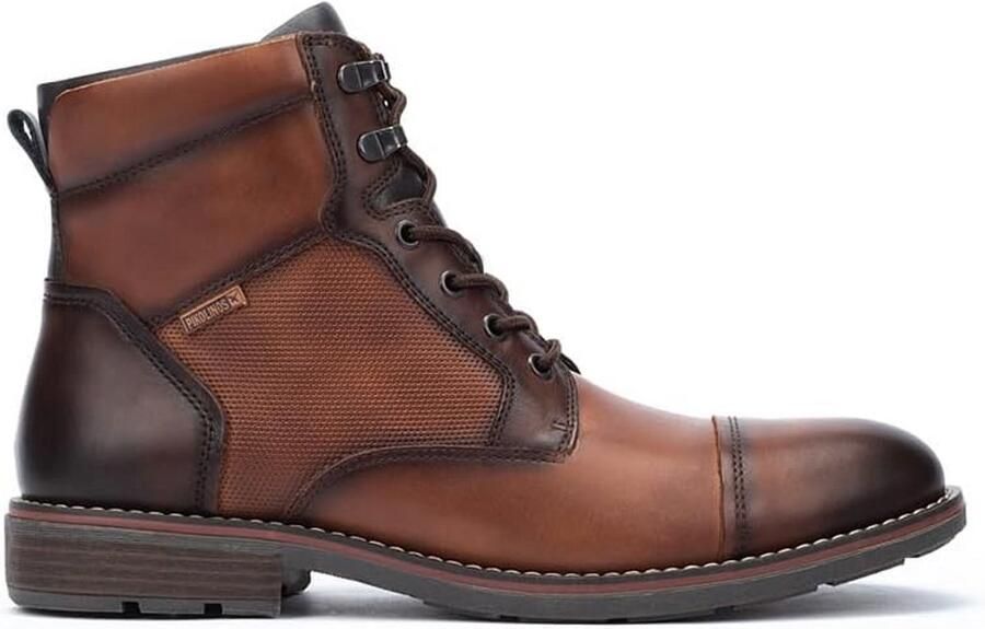 Comfortabele leren enkellaarzen voor heren met vetersluiting