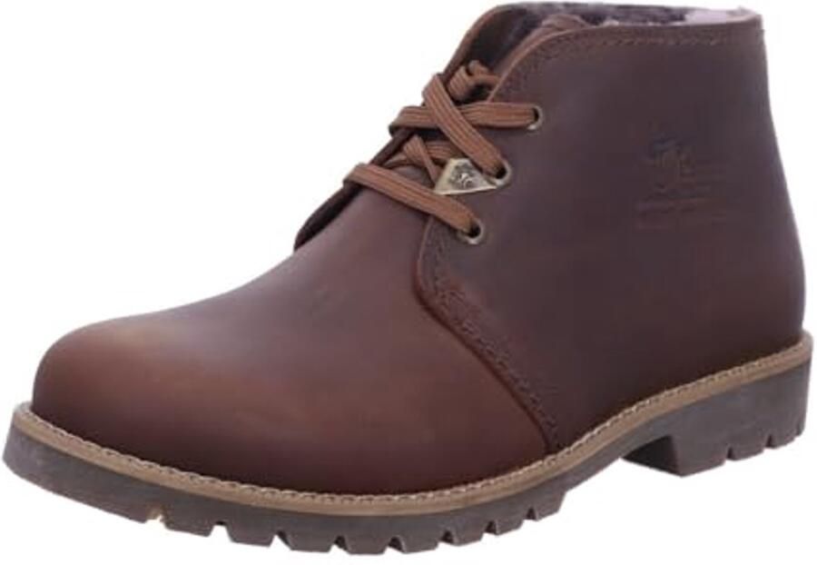 Heren enkellaars met schapenhuid voering en antislip zool