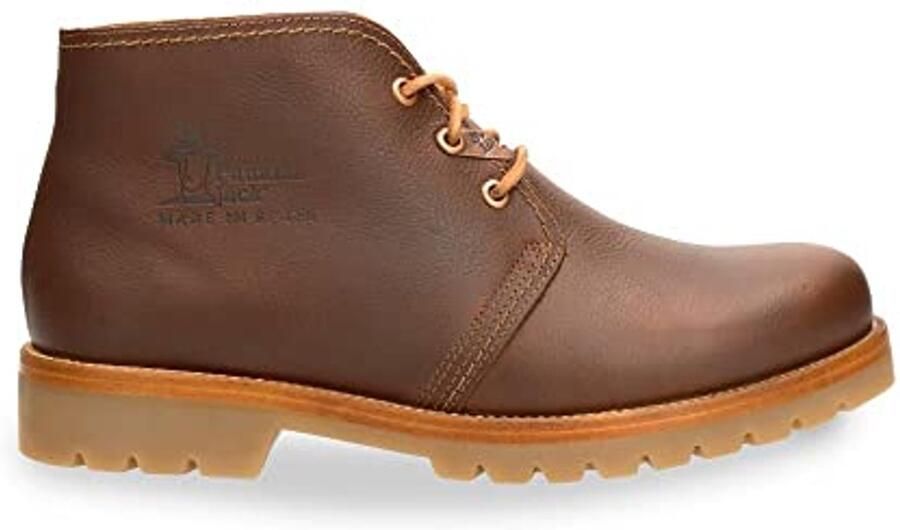 Heren Enkellaars van Natuurlijk Leer met Schapenhuid Voering