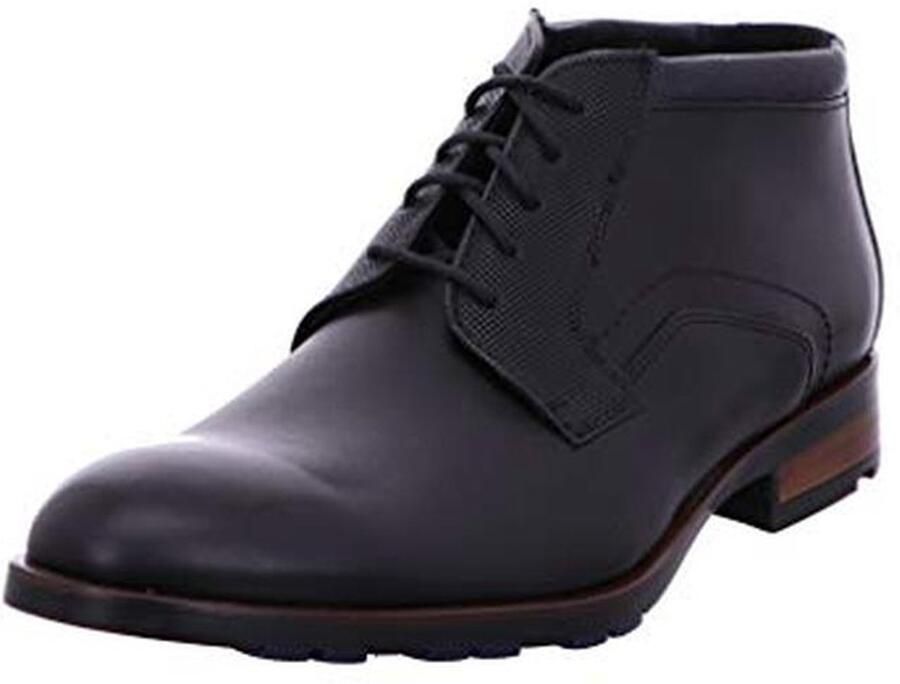 Heren Enkellaarsje van Glad Leer met Veters