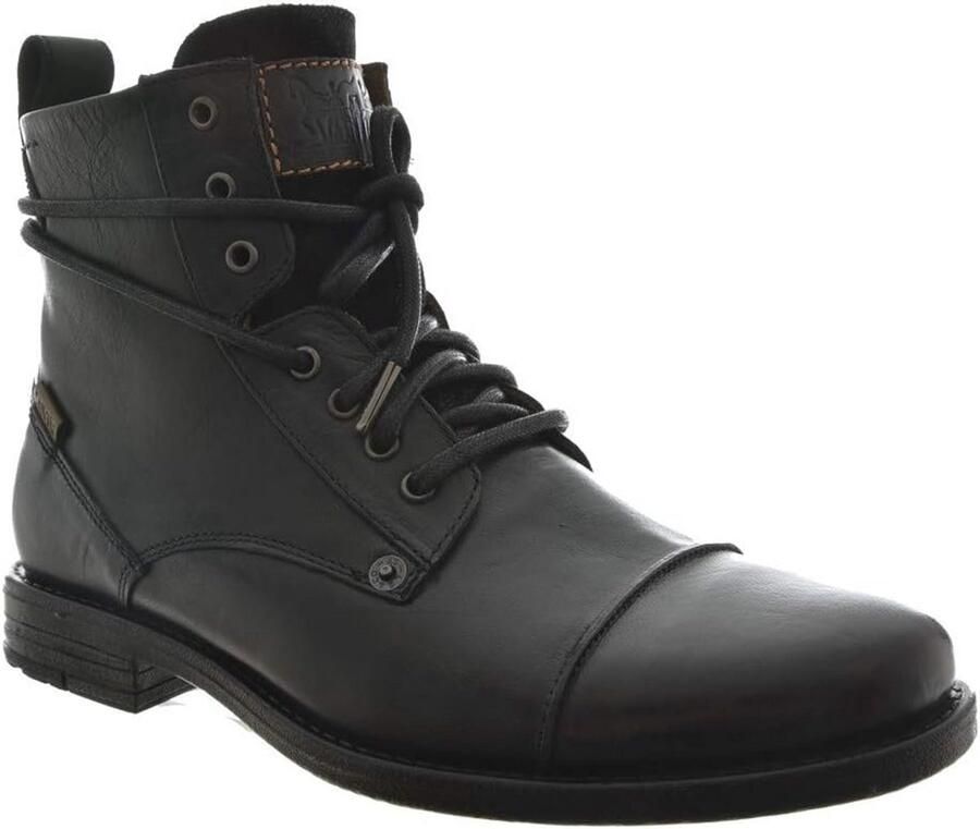 Heren Enkellaarsjes Leer Vintage Look Comfortabele Stiefeletten