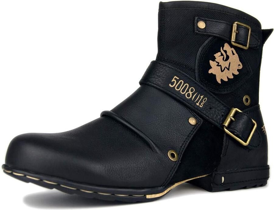 Heren Enkellaarzen Echt Leer Casual Rits Laarzen