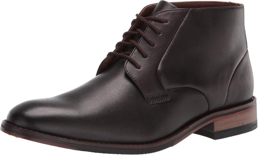 Heren Enkellaarzen Leer Veter Veterboots Voor Kantoor en Vrije Tijd